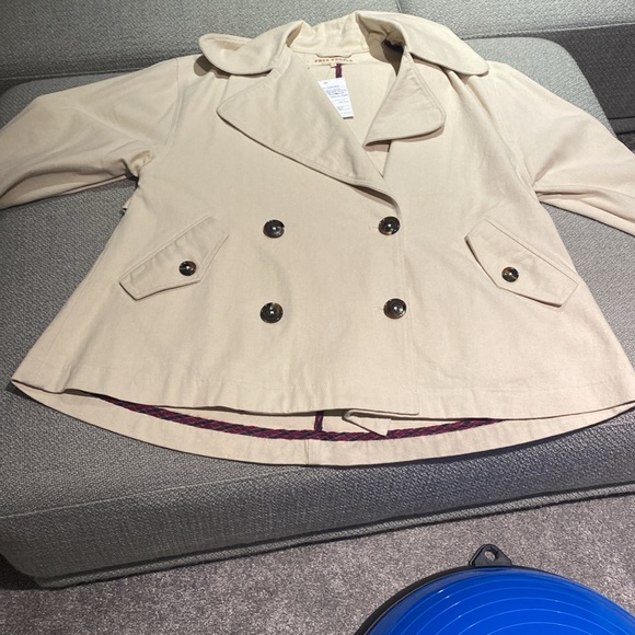 Free people highland twill trench XS over size new with tags - Picture 5 of 6